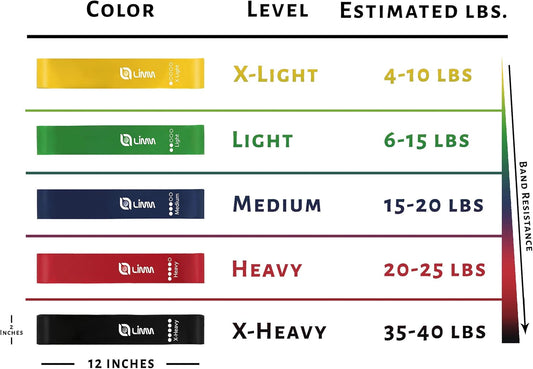 Fittest Pro by Resistance Bands for Legs and Butt, Fabric Exercise Loop Bands Yoga, Pilates, Rehab, Fitness and Home Workout, Strength Bands for Booty