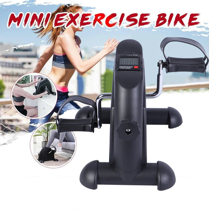 Mini Indoor Pedal Exerciser Cycle Bike Leg Arm Desk W/Lcd Display Fitness Portable Pedal Stationary Bike Home Exercise Black